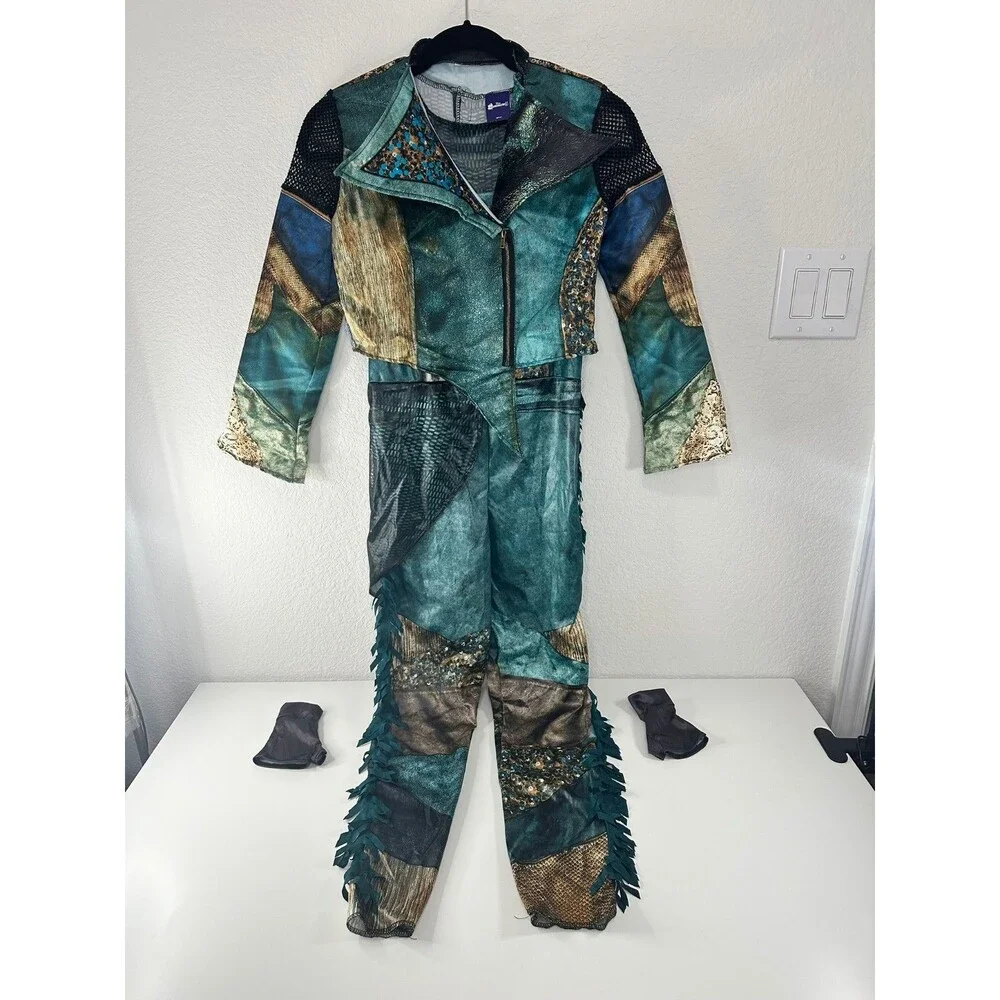 Disney Descendants 3 UMA Deluxe Halloween Costume Jumpsuit Child L (10-12) NEW